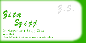 zita szijj business card